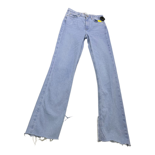 Jeans Straight By Zara In Blue Denim, Size: 4