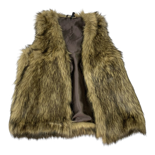 Vest Faux Fur & Sherpa By Divided In Brown, Size: S