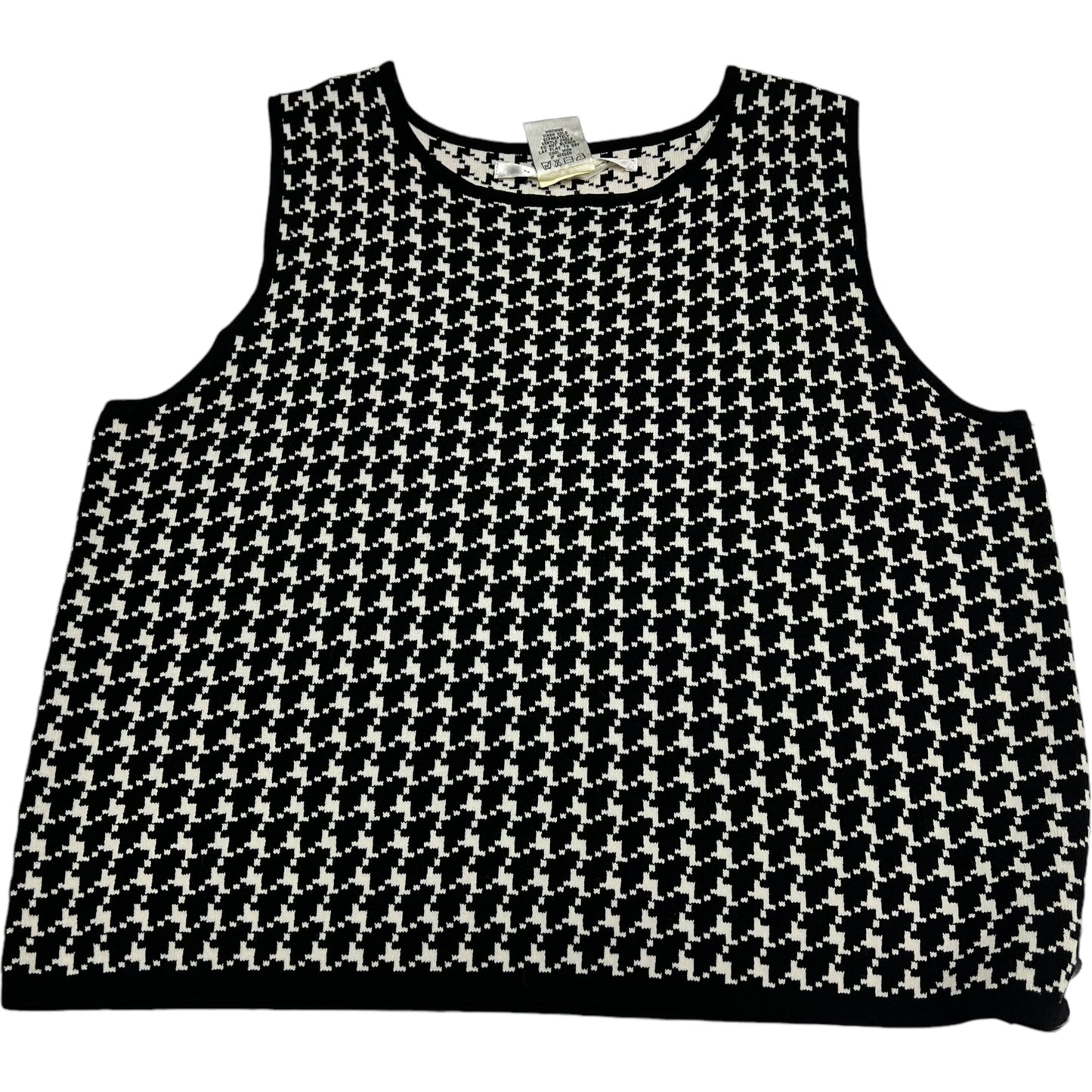 Vest Sweater By Max Studio In Black & White, Size: L