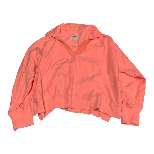 Top Long Sleeve By Aerie In Peach, Size: L