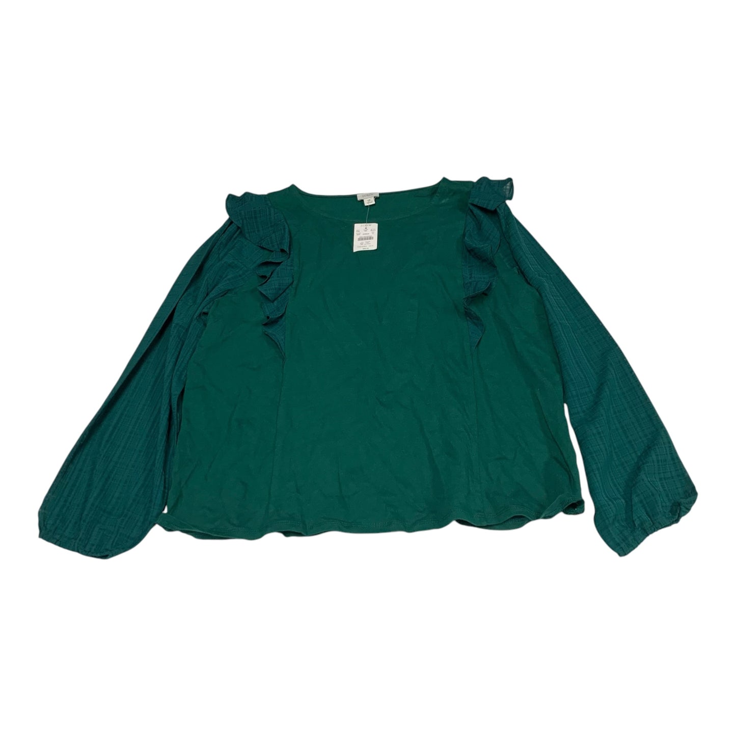 Top Long Sleeve By J. Crew In Green, Size: Xl