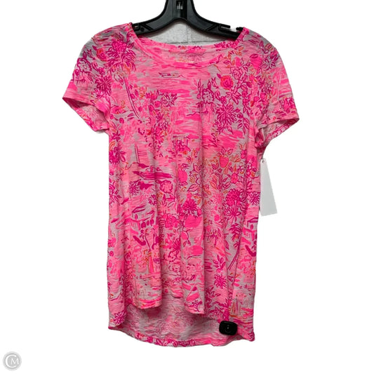 Top Short Sleeve Designer By Lilly Pulitzer In Pink, Size: Xs