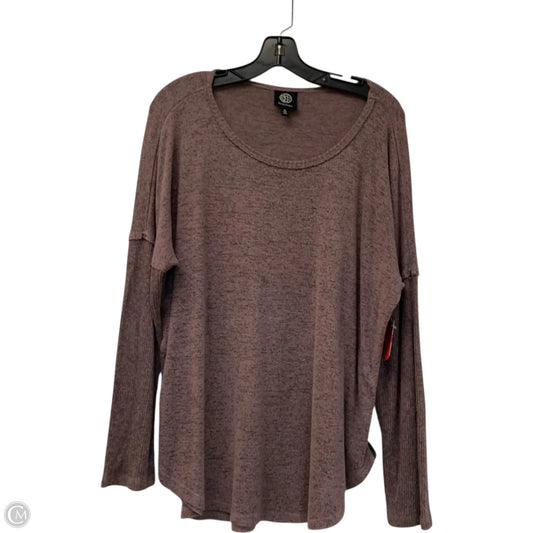 Top Long Sleeve By Bobeau In Brown, Size: Xl