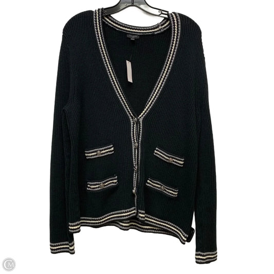 Sweater Cardigan By Talbots In Black, Size: Lp