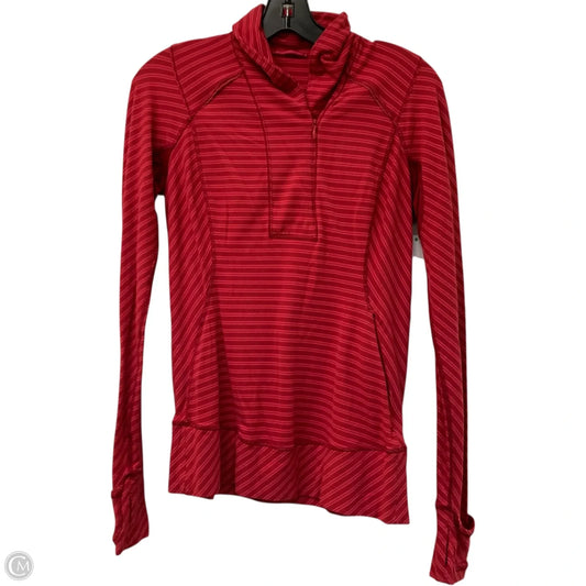 Athletic Top Long Sleeve Collar By Lululemon In Pink, Size: M
