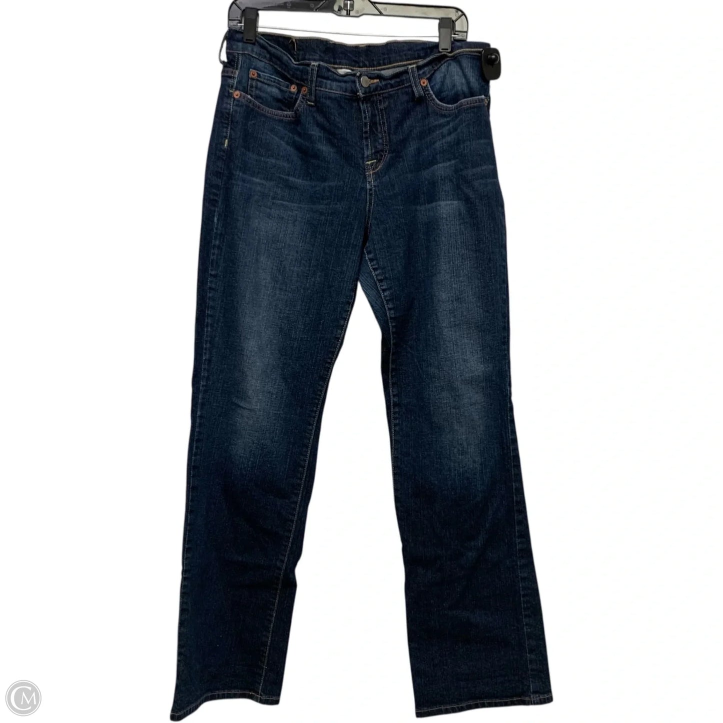 Jeans Straight By Lucky Brand In Blue Denim, Size: 14