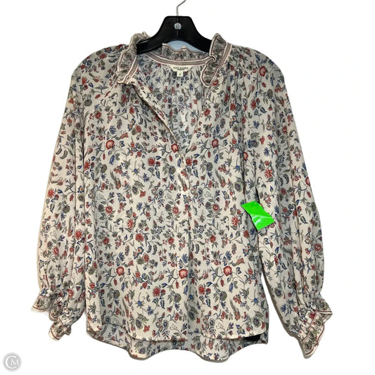 Blouse Long Sleeve By Max Studio In Floral Print, Size: S