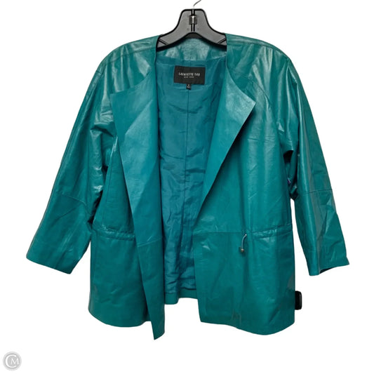 Jacket Designer By Lafayette 148 In Blue, Size: S