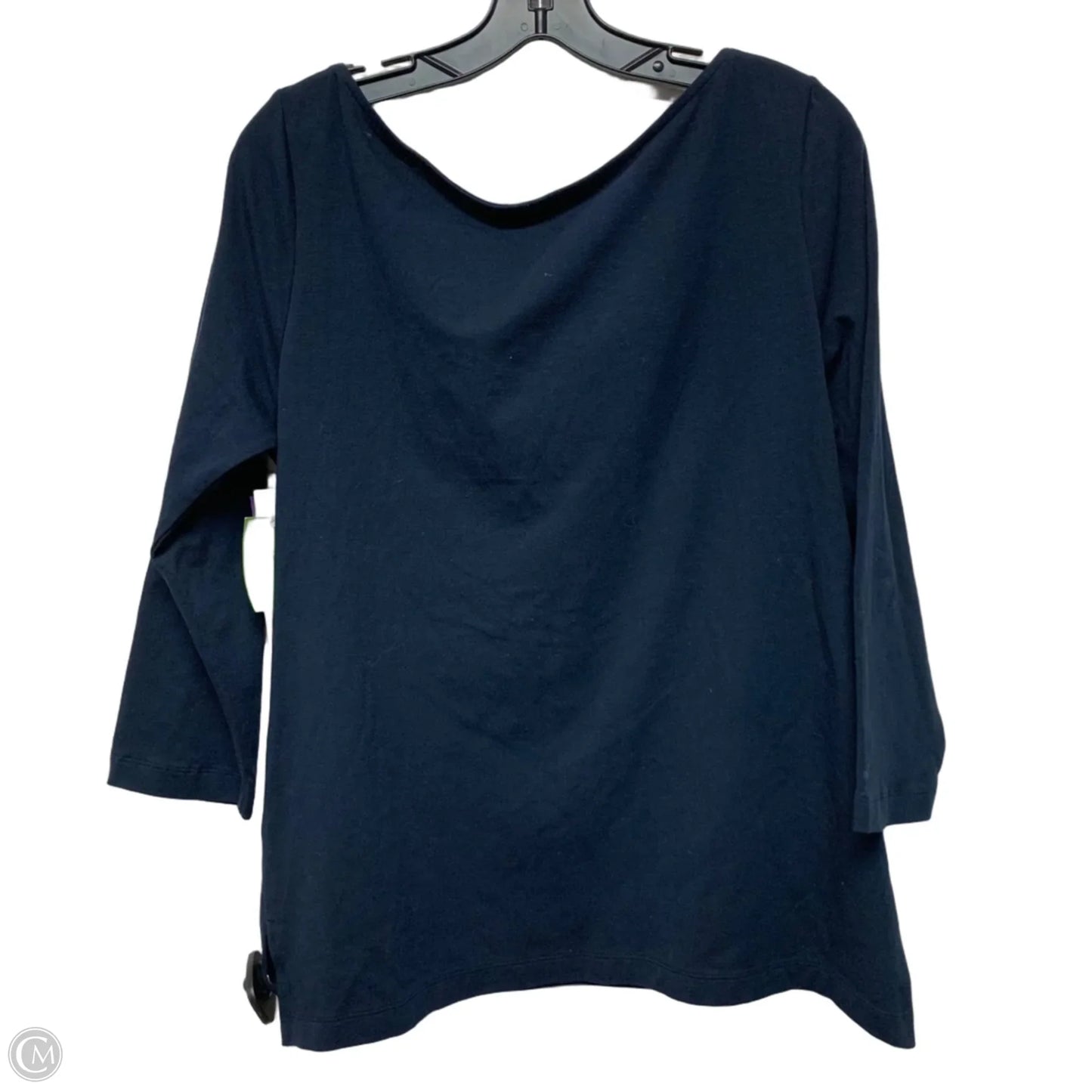 Top 3/4 Sleeve Designer By Kate Spade In Navy, Size: Xl