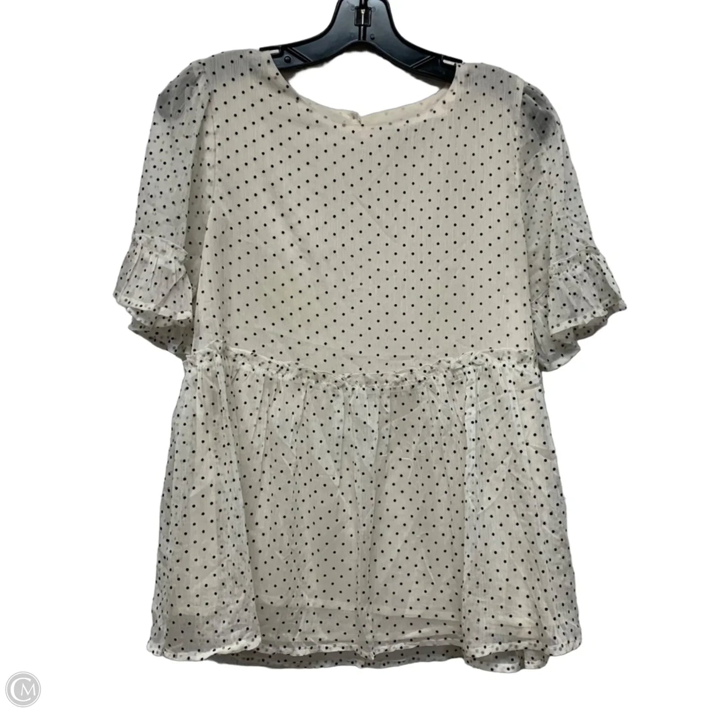 Blouse Short Sleeve By Hayden La In White, Size: S