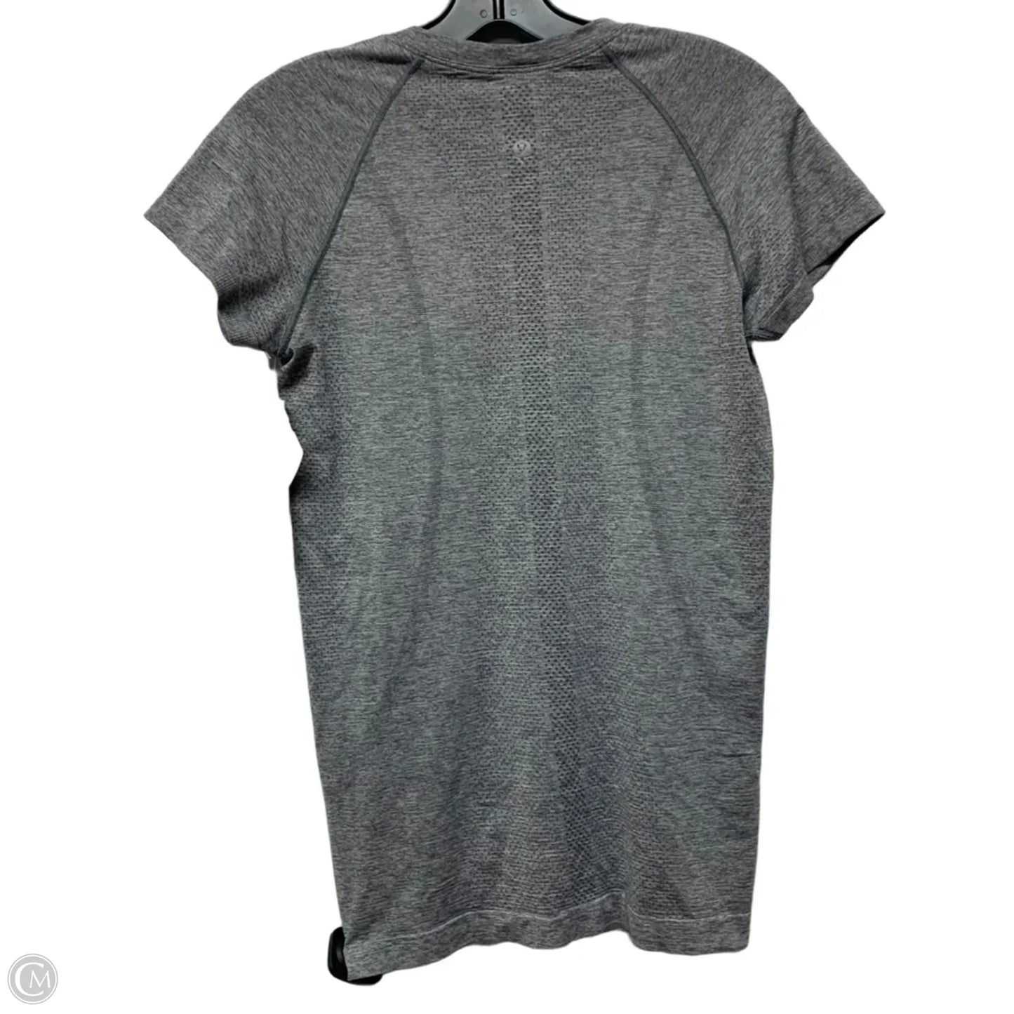 Athletic Top Short Sleeve By Lululemon In Grey, Size: M