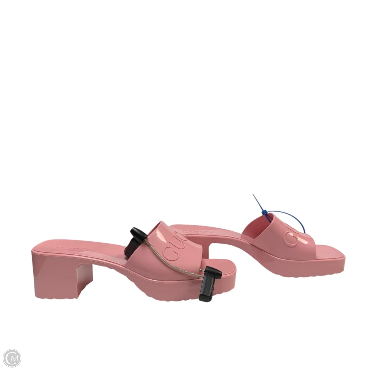 Sandals Luxury Designer By Gucci In Pink, Size: 8