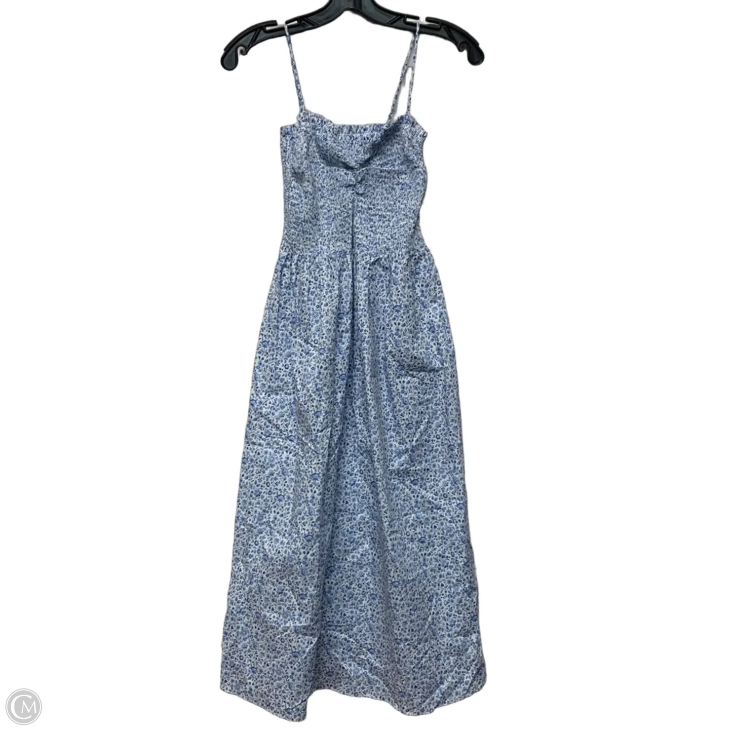 Dress Casual Midi By H&m In Blue & White, Size: S