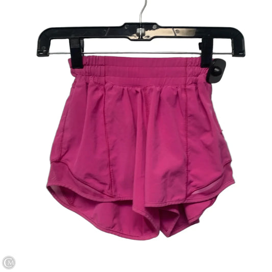 Athletic Shorts By Lululemon In Pink, Size: Xs