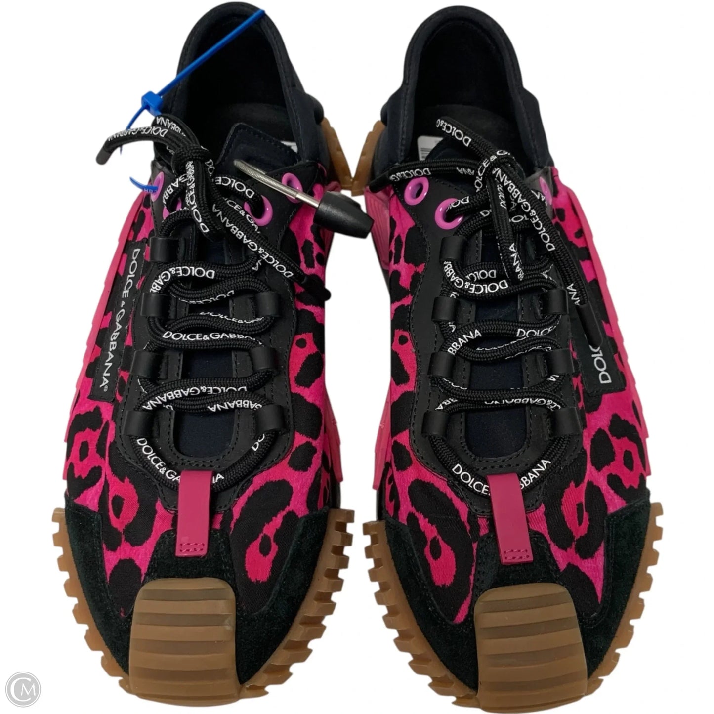 Shoes Luxury Designer By Dolce And Gabbana In Black & Pink, Size: 11.5