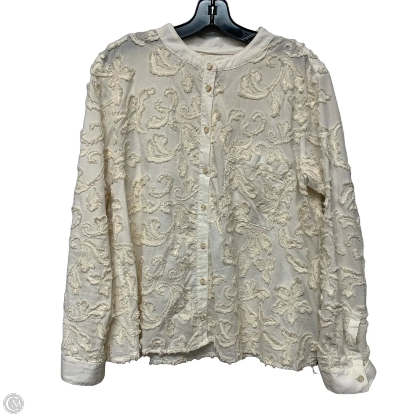 Top Long Sleeve By Pilcro In Cream, Size: M