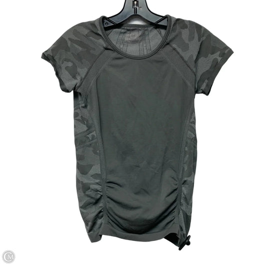 Athletic Top Short Sleeve By Athleta In Grey, Size: S