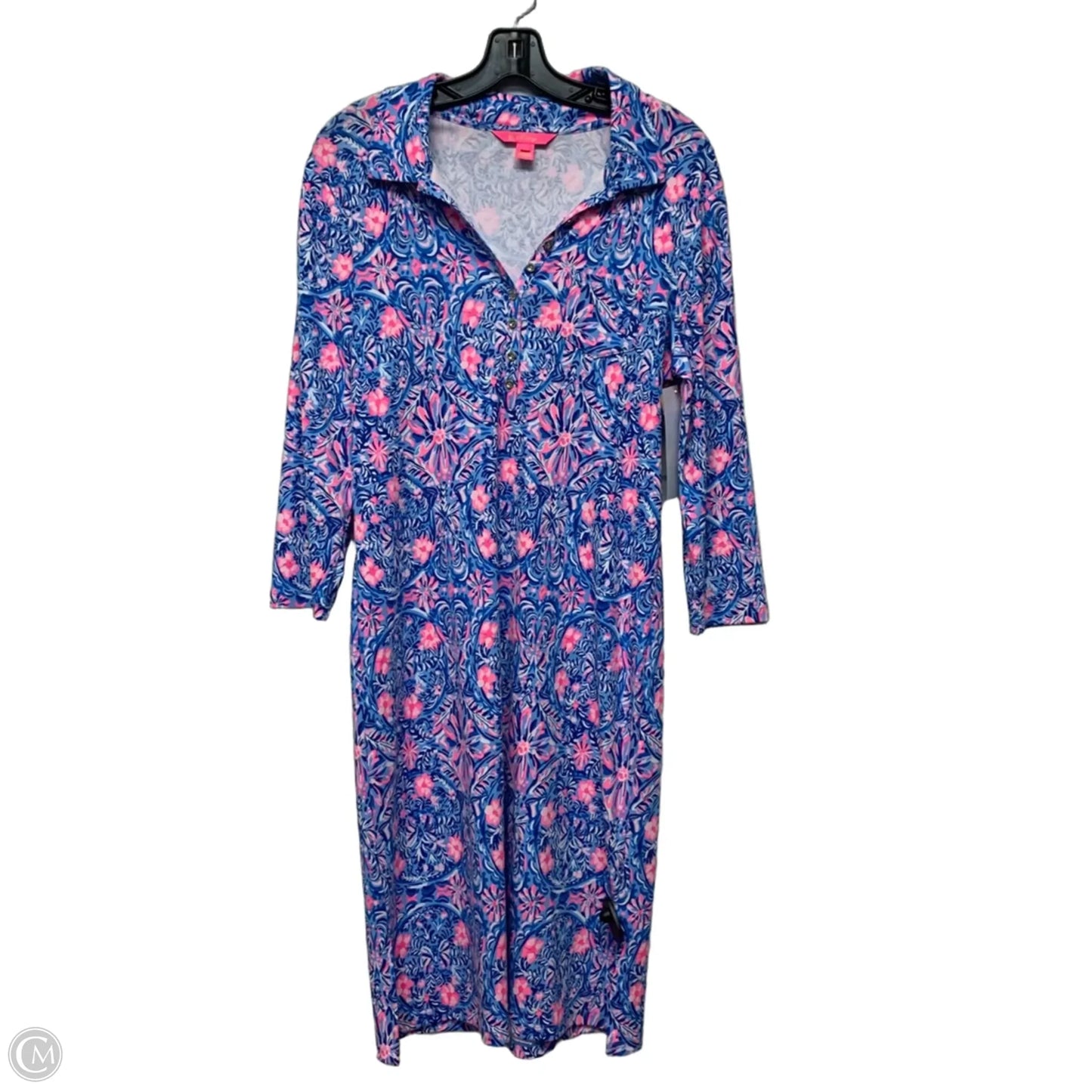 Dress Designer By Lilly Pulitzer In Blue & Pink, Size: L