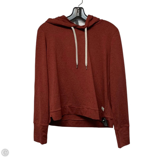 Athletic Top Long Sleeve Hoodie By Vuori In Red, Size: M