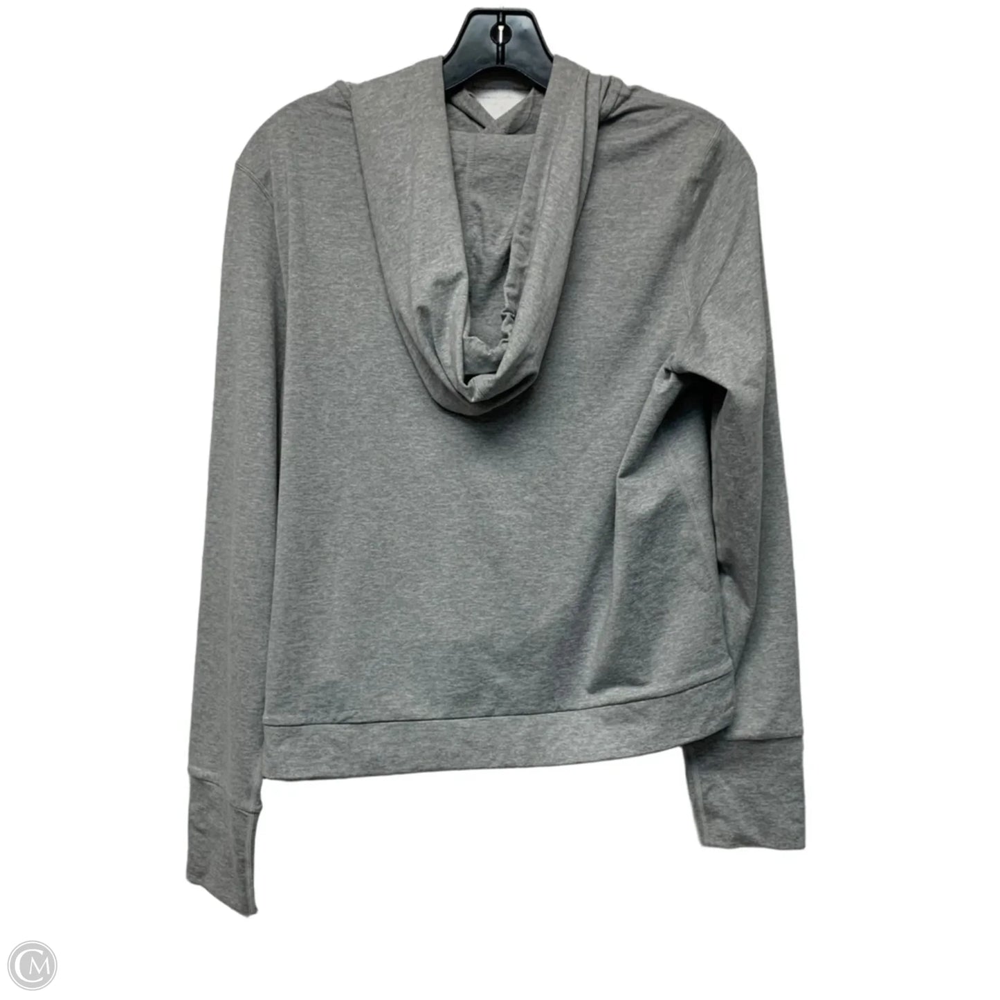 Athletic Top Long Sleeve Hoodie By Vuori In Grey, Size: M