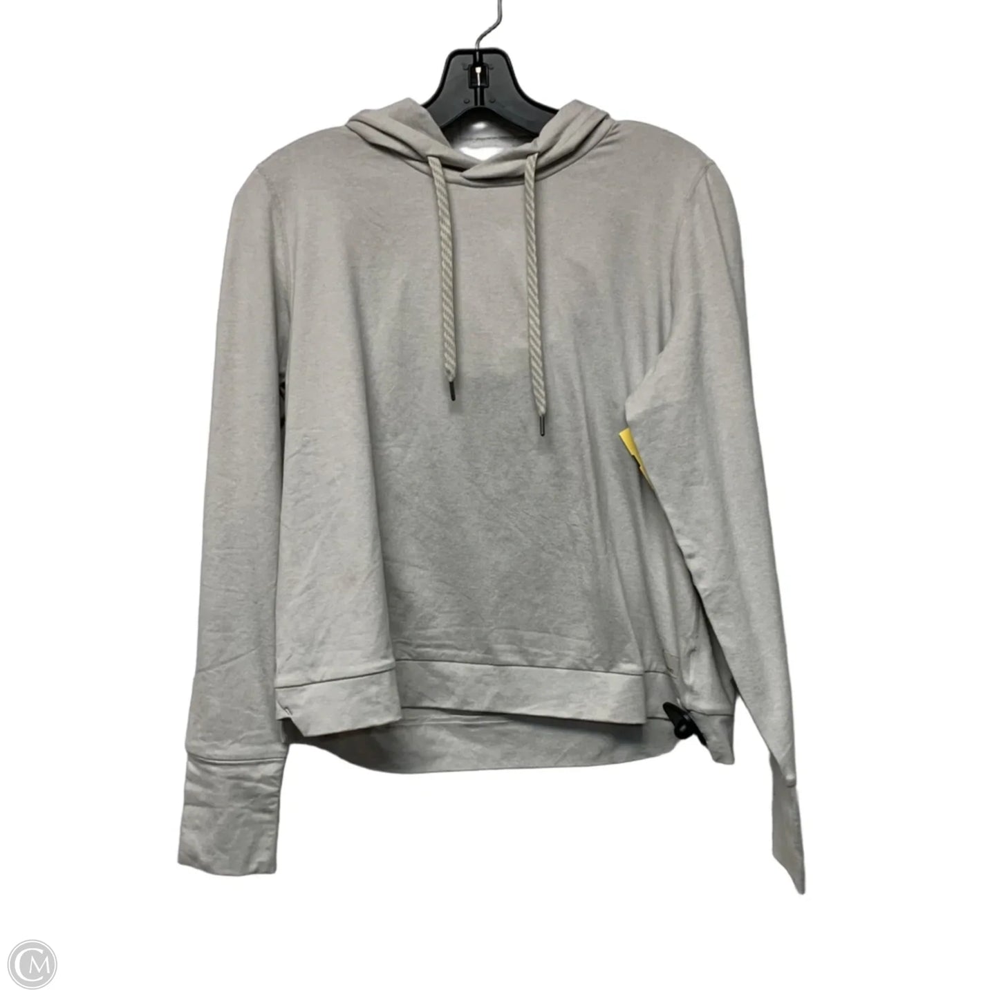 Athletic Top Long Sleeve Hoodie By Vuori In White, Size: M