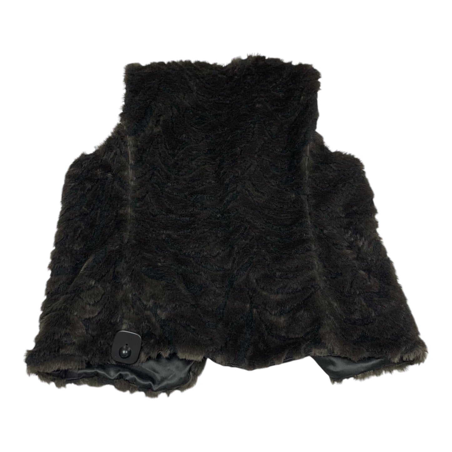 Vest Faux Fur & Sherpa By Dana Buchman In Brown, Size: L