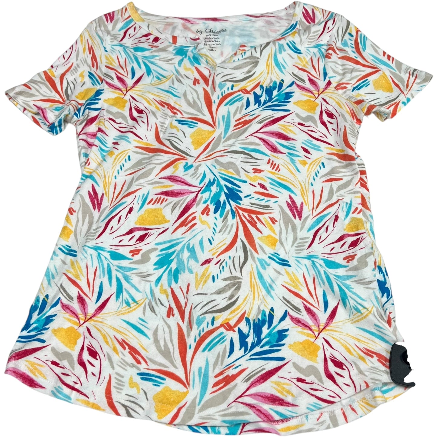 Top Short Sleeve By Chicos In Multi-colored, Size: S