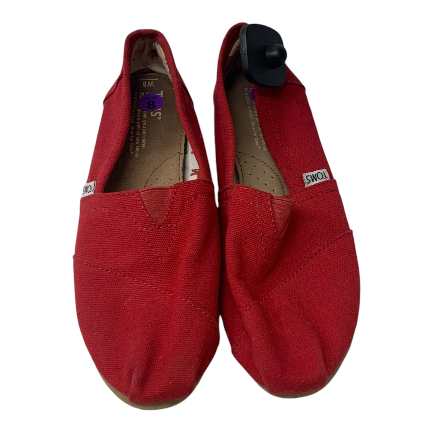 Shoes Flats By Toms In Red, Size: 8