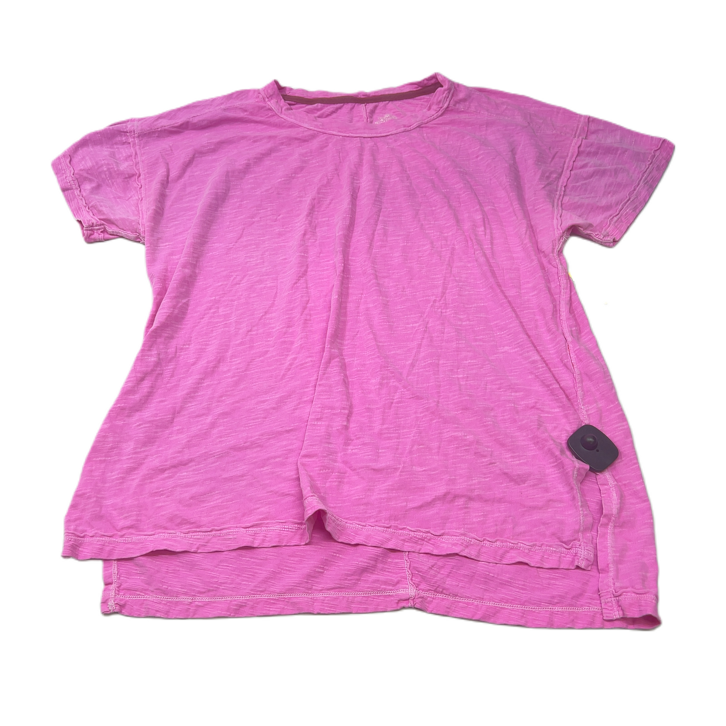 Pink  Top Short Sleeve Basic By Pilcro  Size: L