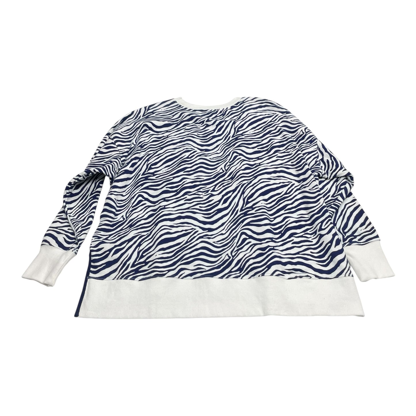 Sweatshirt Crewneck By Crown And Ivy In Blue & White, Size: Xl