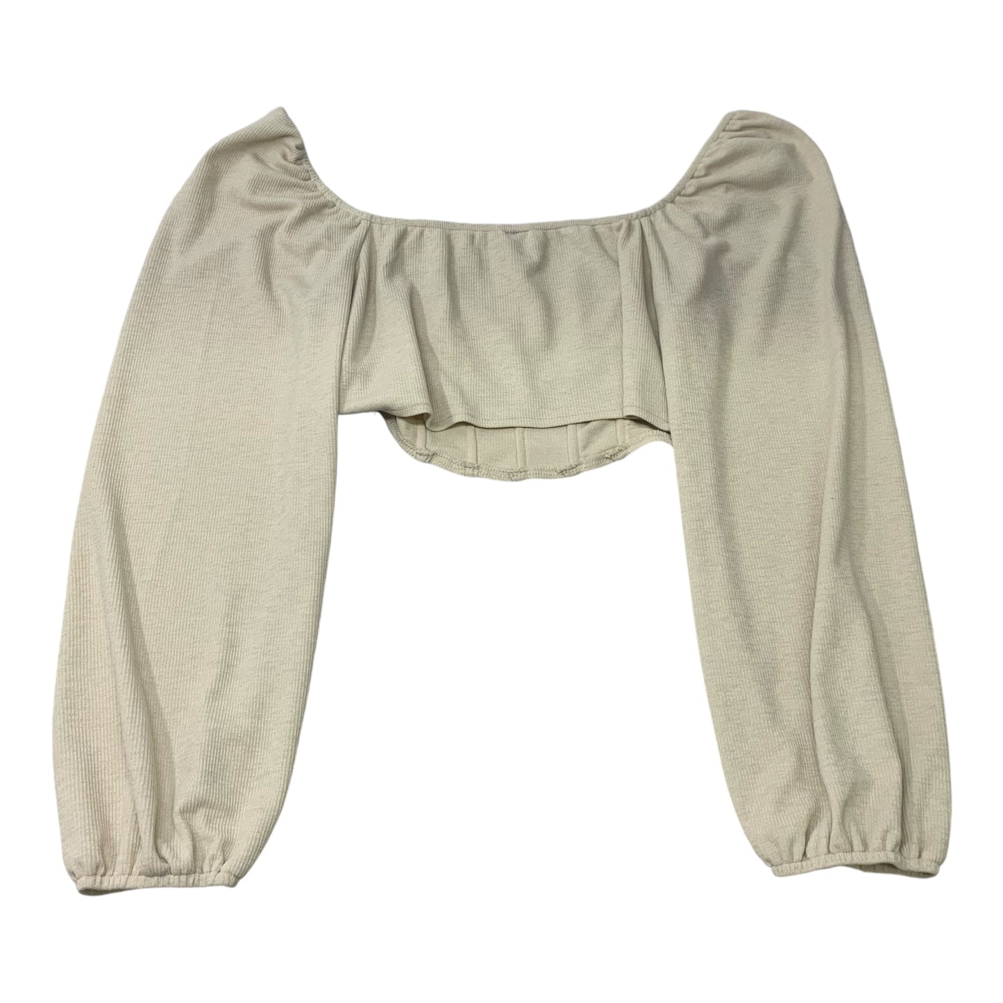 Top Long Sleeve By Shein In Beige, Size: L