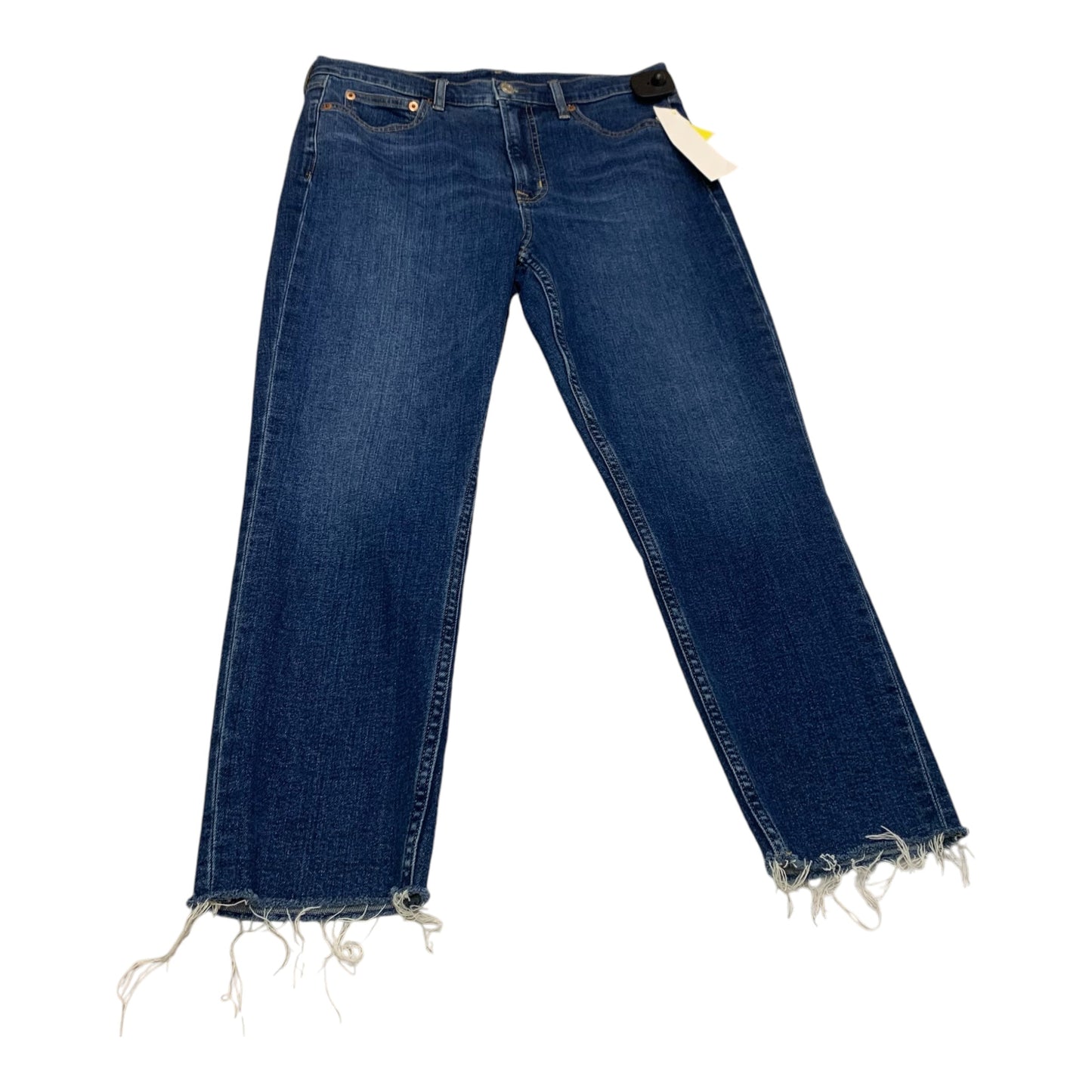 Jeans Straight By Gap In Blue Denim, Size: 10petite