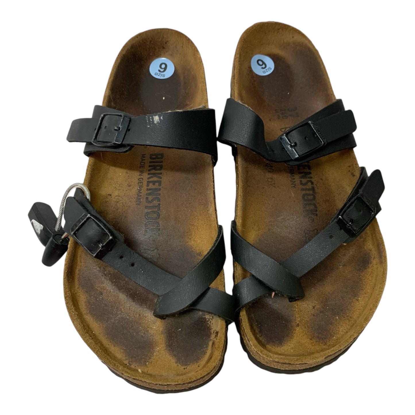 Sandals Flats By Birkenstock In Brown, Size: 6