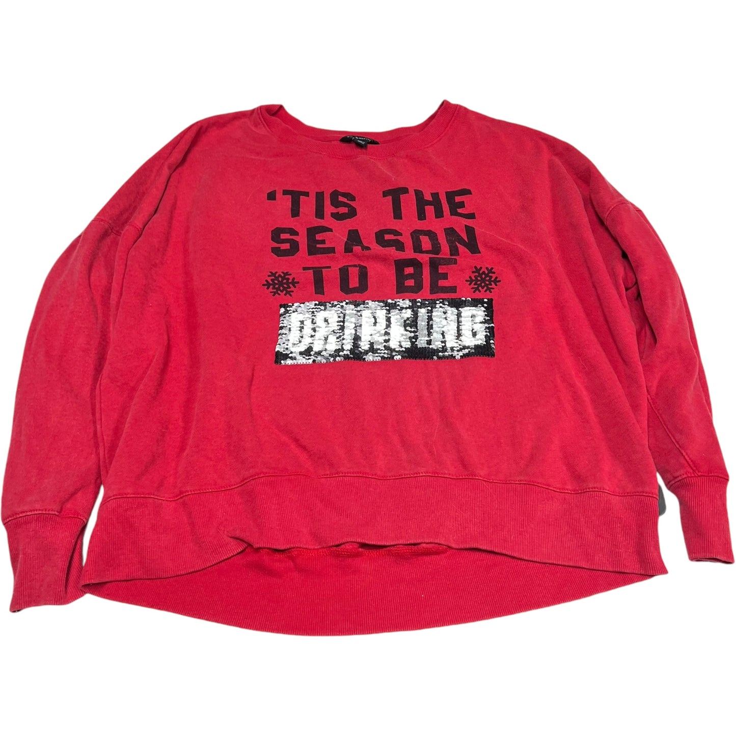 Sweatshirt Crewneck By Rock And Republic In Red, Size: 2x