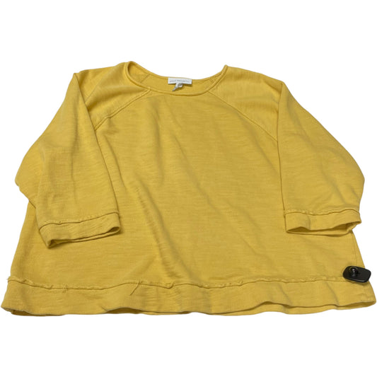 Top Long Sleeve Basic By J. Jill In Yellow, Size: Xl