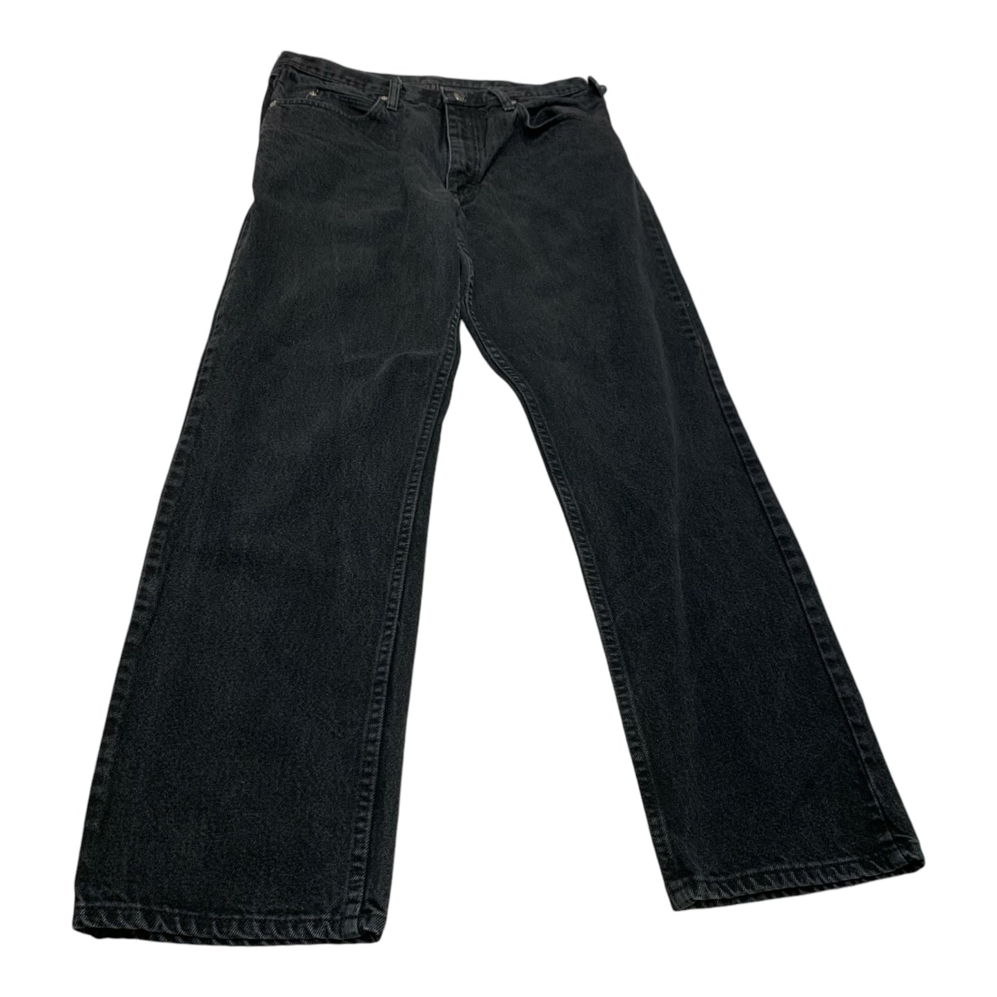 Jeans Wide Leg By Levis In Black Denim, Size: 18