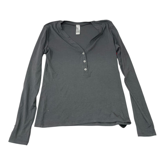 Top Long Sleeve Basic By Spanx In Grey, Size: M