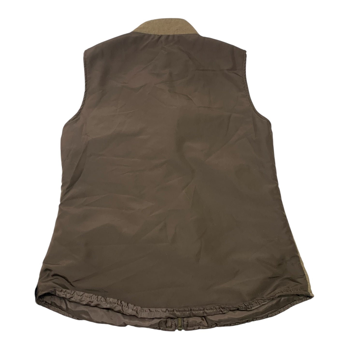 Vest Puffer & Quilted By Relativity In Brown, Size: S