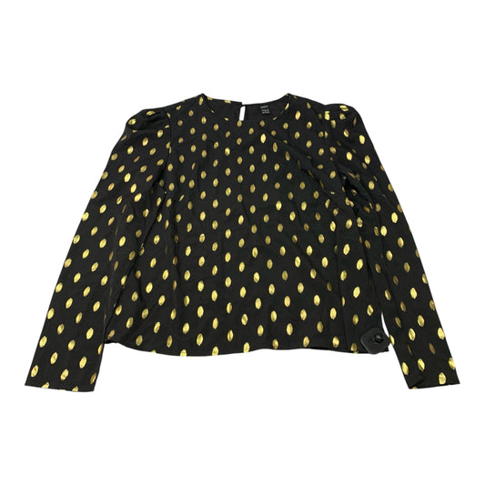 Top Long Sleeve By Shein In Black & Gold, Size: L