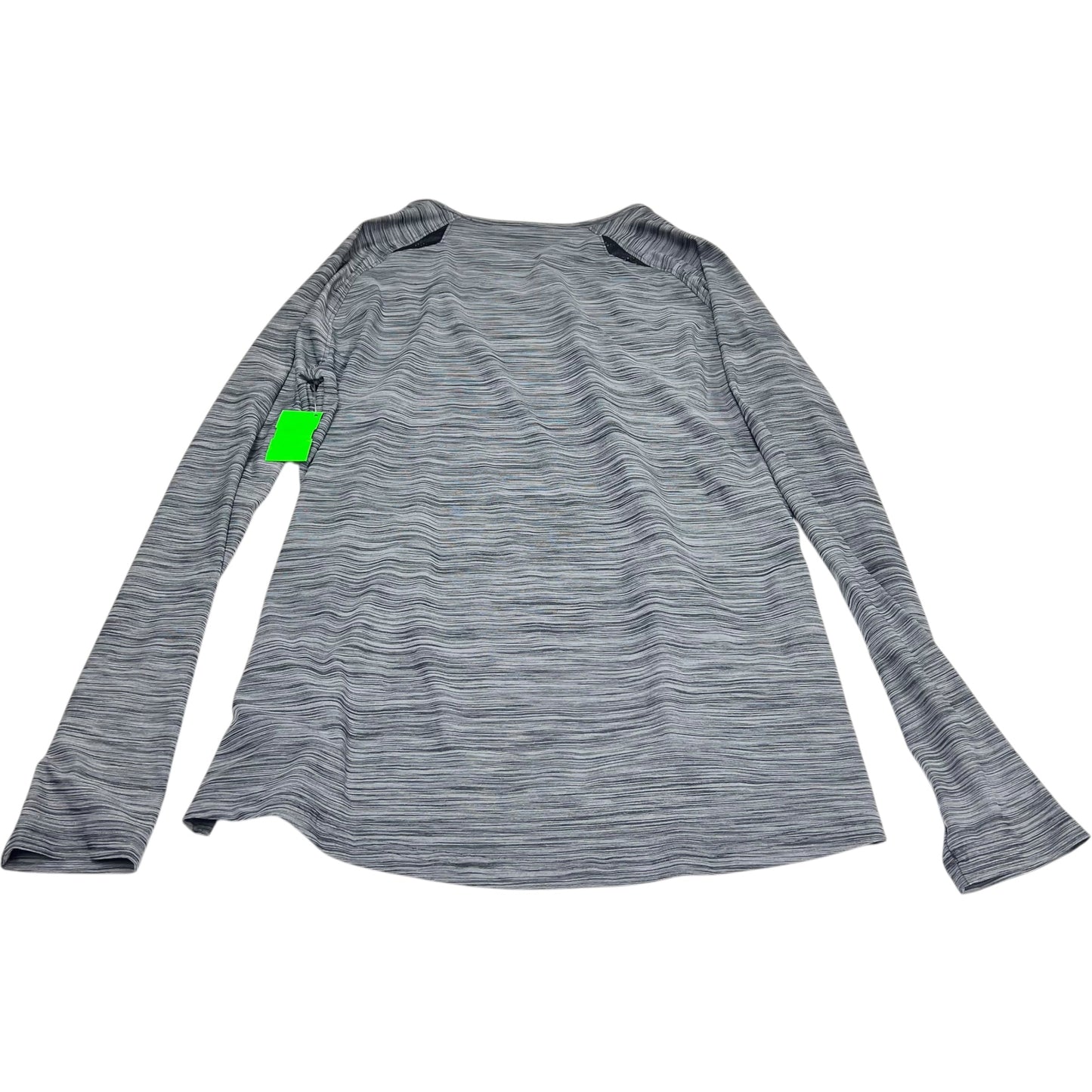 Athletic Top Long Sleeve Crewneck By Adidas In Grey, Size: L