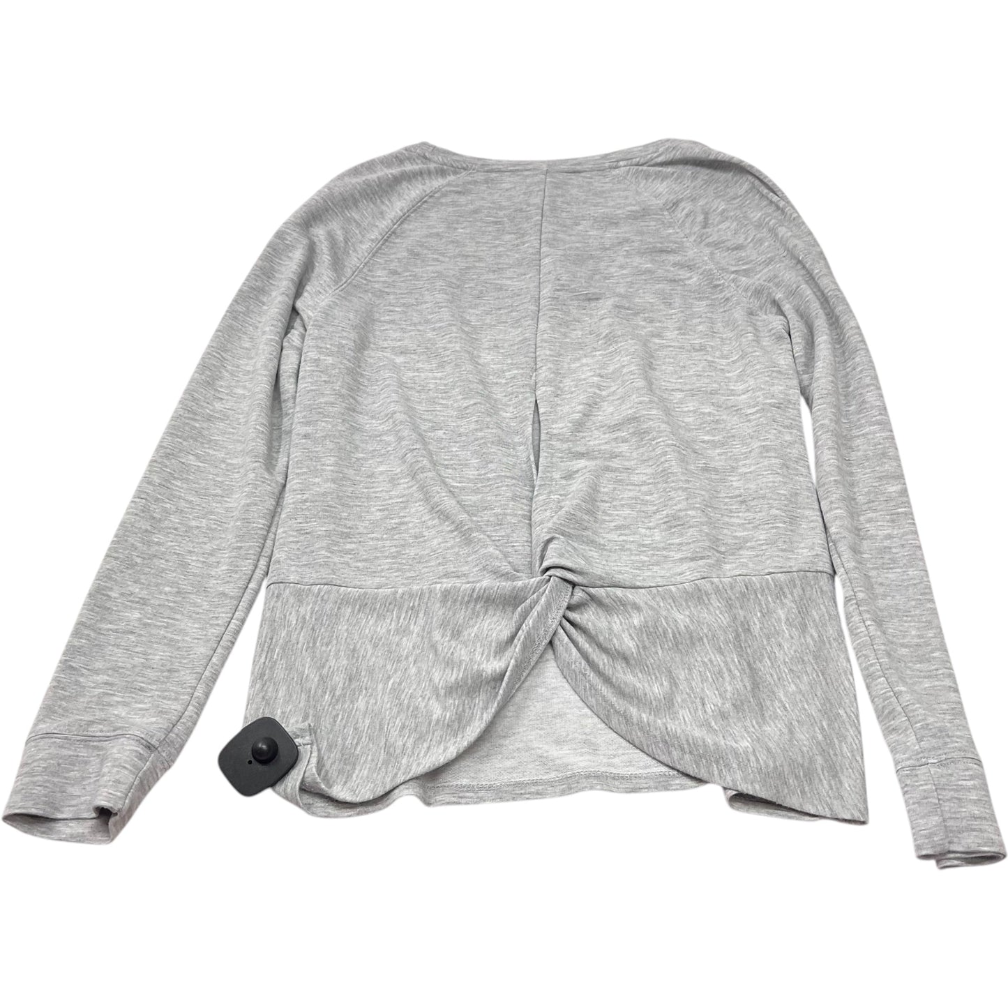 Athletic Top Long Sleeve Crewneck By Yogalicious In Grey, Size: M