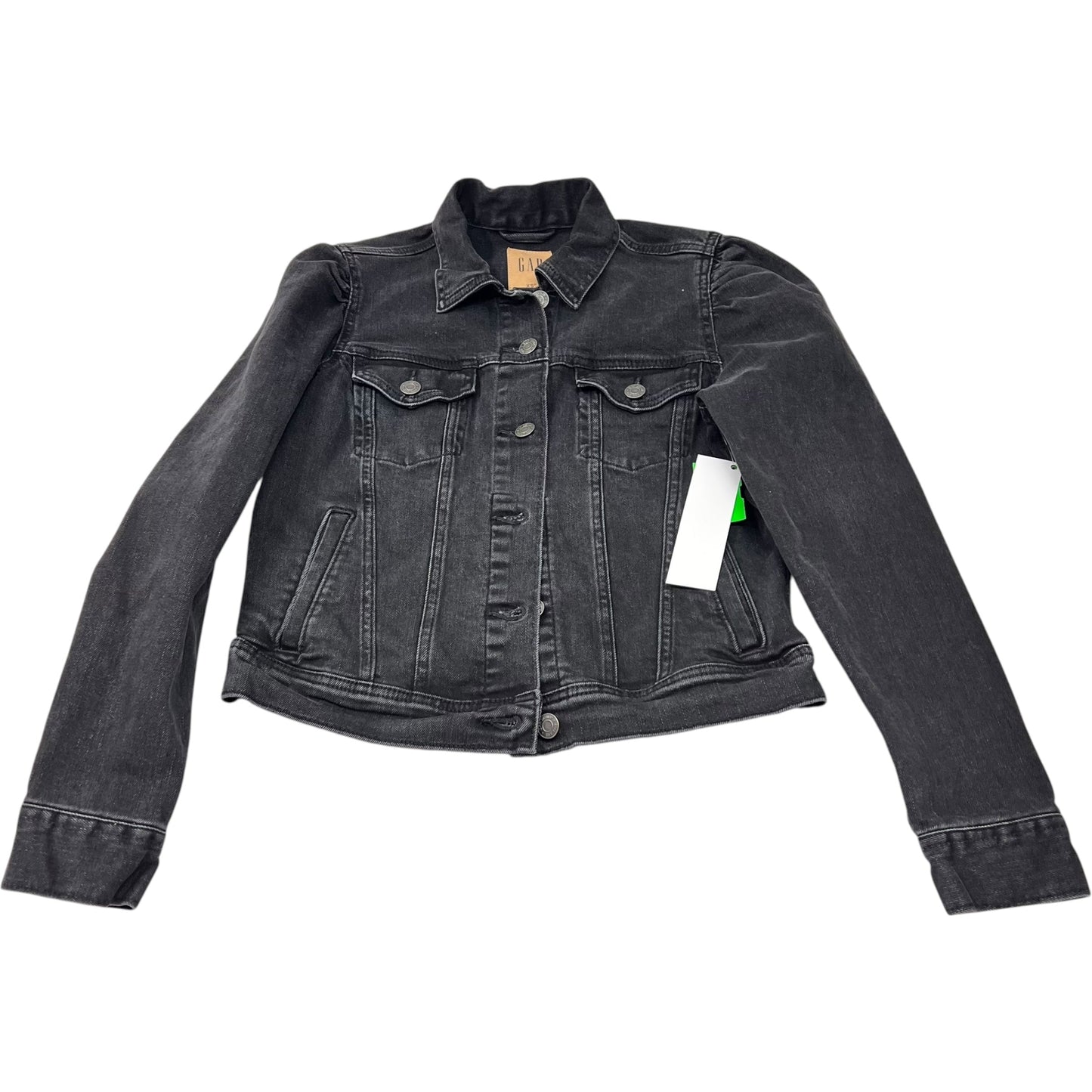 Jacket Denim By Gap In Black Denim, Size: Xsp