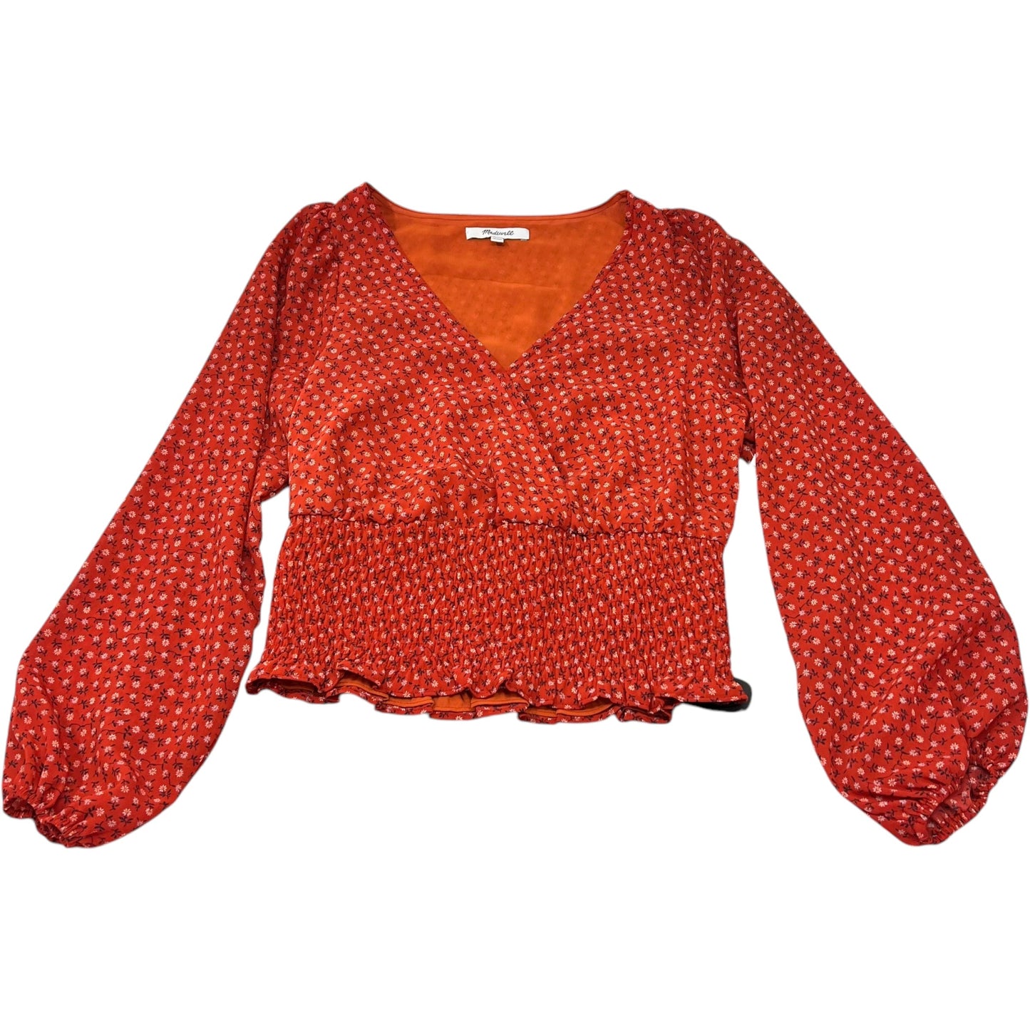 Blouse Long Sleeve By Madewell In Red, Size: Xxs