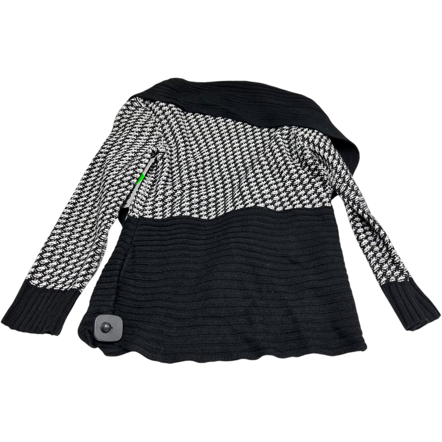 Sweater Cardigan By New Directions In Black & White, Size: Lp