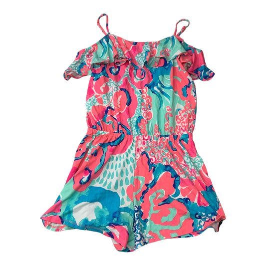 Romper Designer By Lilly Pulitzer In Blue & Pink, Size: Xs