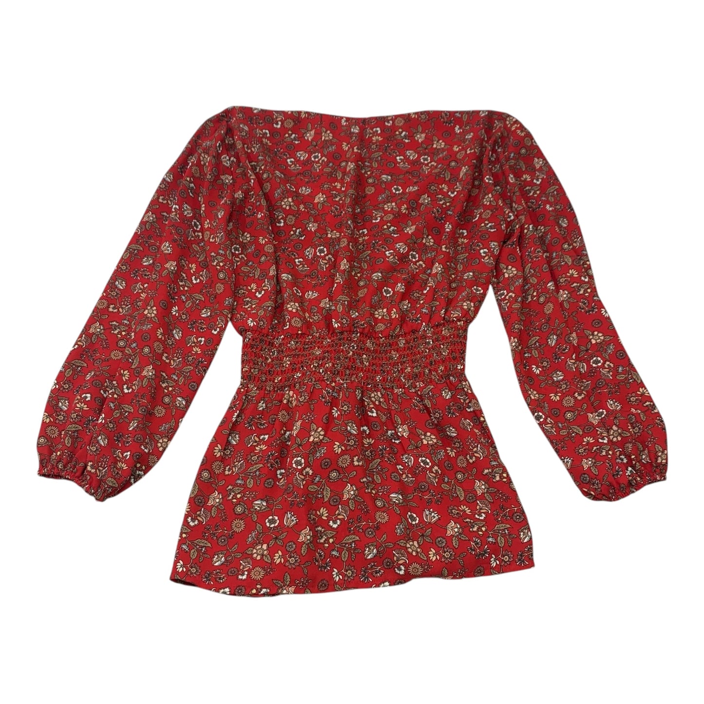 Blouse Long Sleeve By Max Studio In Red, Size: Xs