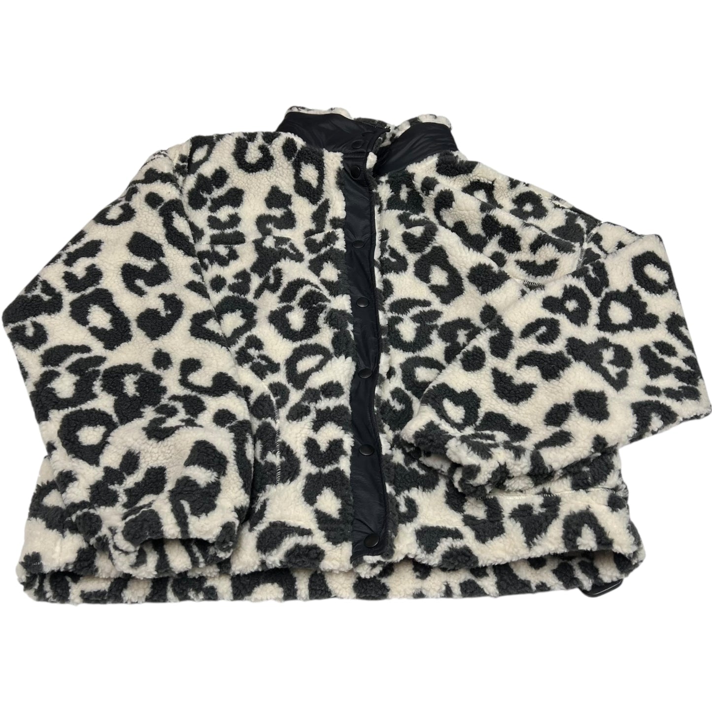 Jacket Faux Fur & Sherpa By Old Navy In Animal Print, Size: Xl