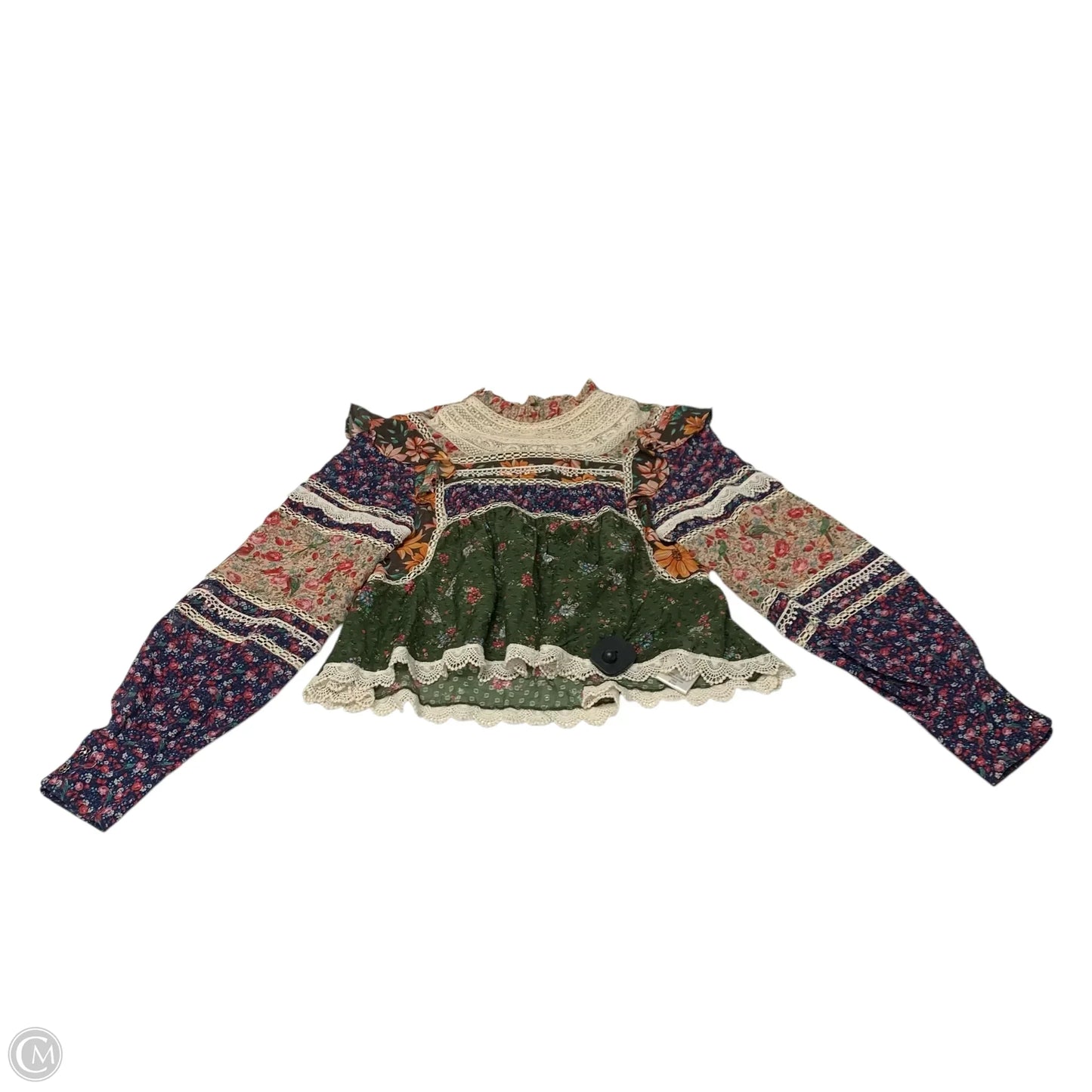 Top Long Sleeve Designer By Farm Rio In Multi-colored, Size: S
