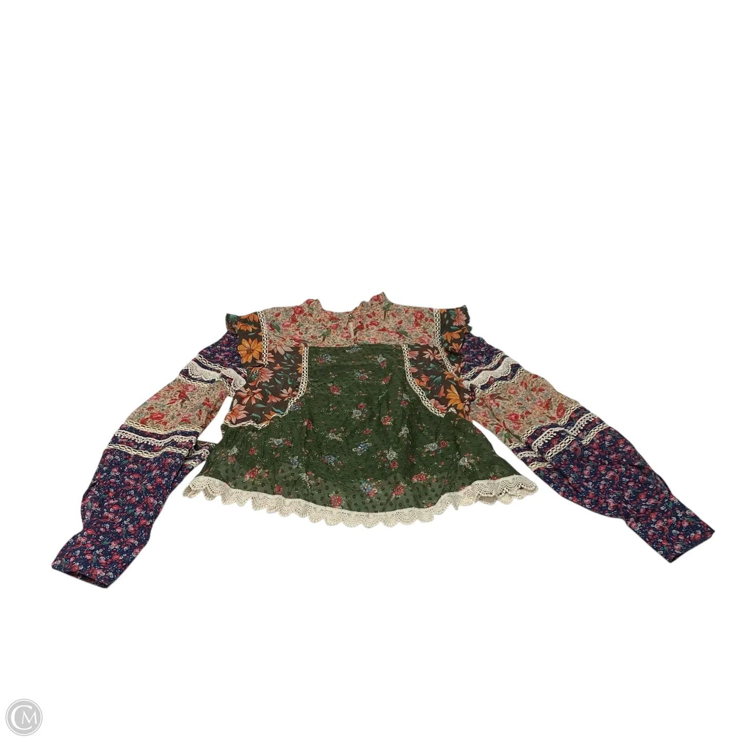 Top Long Sleeve Designer By Farm Rio In Multi-colored, Size: S