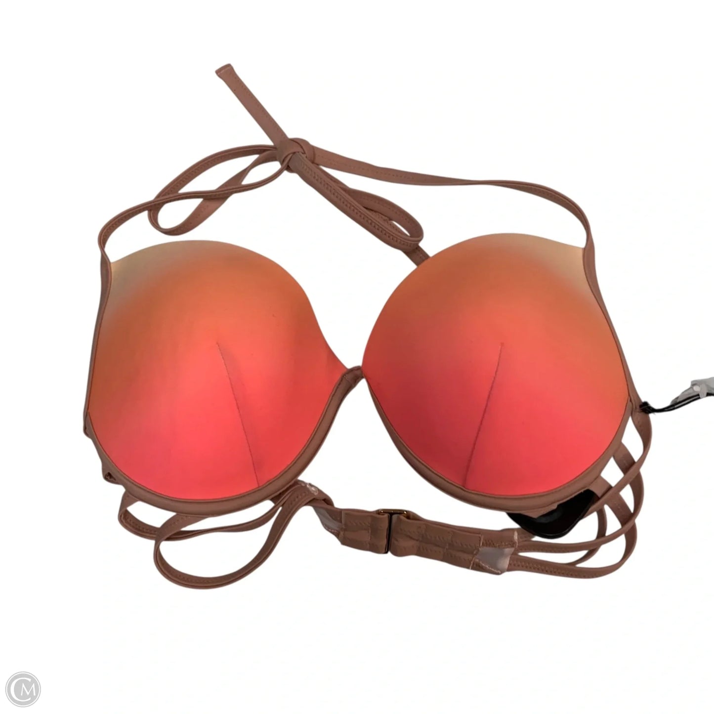 Swimsuit Top By Shade & Shore In Orange & Pink, Size: L